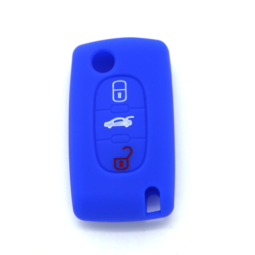 Peugeot 3 buttons car silicon key case