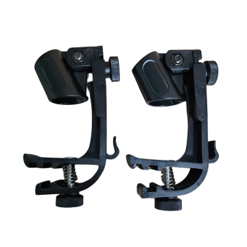 2Pcs Drum Microphone Clips - Adjustable Microphone Holder for Drum Hoop Rim Mount with Shock Mount
