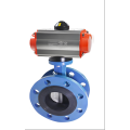 Válvula de borboleta do tipo pneumática da linha central