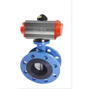 Válvula de borboleta do tipo pneumática da linha central