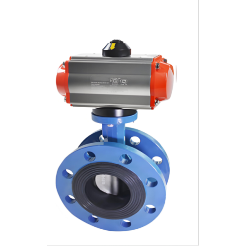 Válvula de borboleta do tipo pneumática da linha central