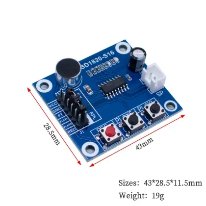 ISD1820 ISD1820-S16 Recording Module - Voice Board with Microphones and Loudspeaker