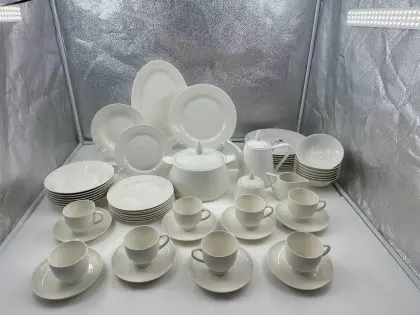 Ceramic tableware of the dining table