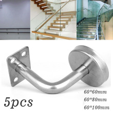 5Pcs Elegant Hardware Replacement Handrail Stair Rail Supports Ladder Wall Brackets For Hotel Gym Villa Restaurant Office