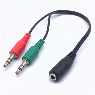3.5mm Jack Adapter CTIA - Y Splitter for Separate Microphone and Headphone on PC and PS4