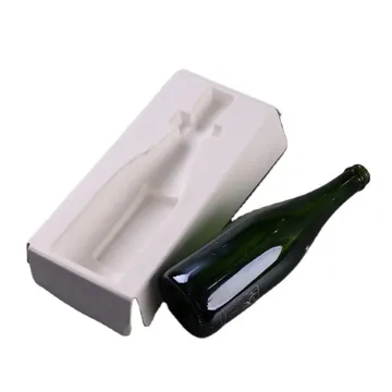 Moulded pulp packaging recyclable wine glass tray box