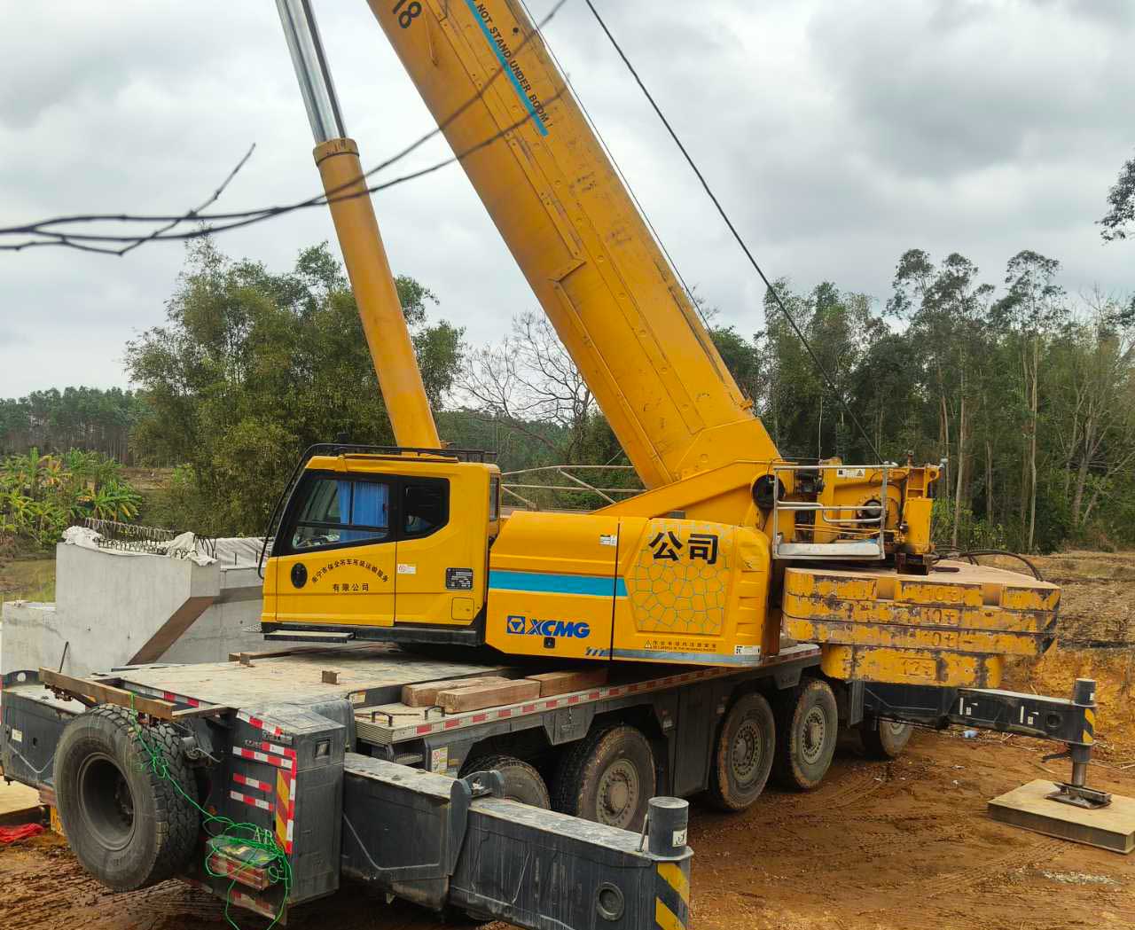 Side-profile-of-used-rough-terrain-crane-XCA220 Side-profile-of-used-rough-terrain-crane-XCA220