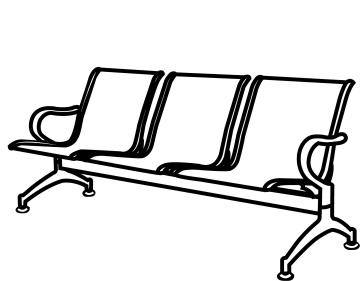 178cm 3 Seater Airport Sofa Waco D3