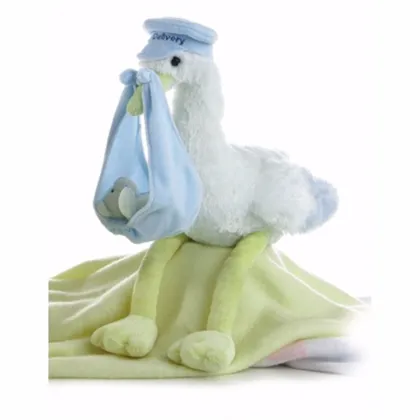 Custom Promotional Toy Plush Stork with Rope Hanger