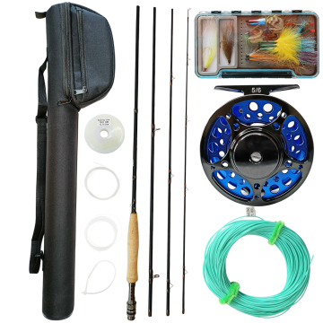 Newbility 4-Section Fly Fishing Rod Combo with CNC Reel - 7ft to 9ft