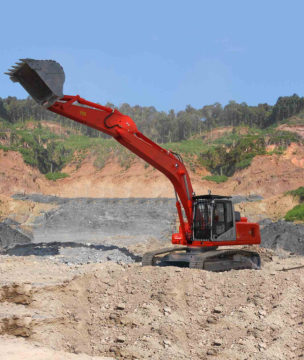 Hydraulic excavator powered by electromotor