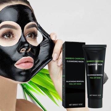 Korean Organic Bamboo Charcoal Peel-Off Face Mask for Deep Cleansing and Blackhead Removal