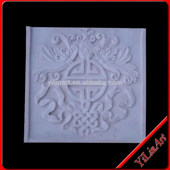 Marble Bas Relief Sculpture With Flower Carving(YL-F017)
