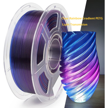 Rainbow Fast Warna Perubahan Petg 3D Percetakan Filamen