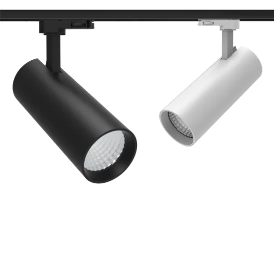China-Made 15W/20W/30W COB Track Lights - Anti-Glare LED Track Lighting for Restaurants (White/Black Rail)