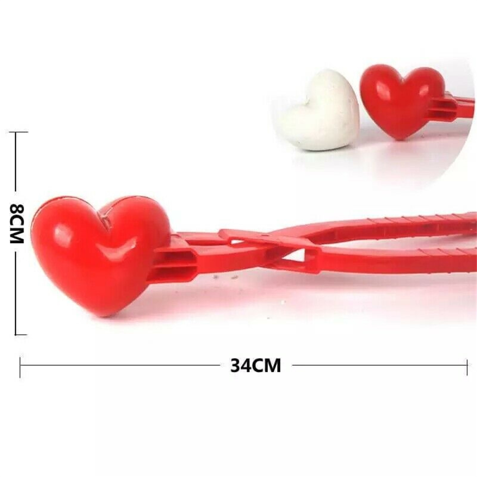 Toys Sport Creative Snow Snowball Maker Clip Maker Red Love Heart Shaped Snow Sand Mold Tool Winter Kid Valentines Day Gift Game