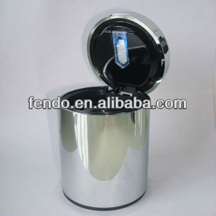 Black plastic stand up ashtray for cars