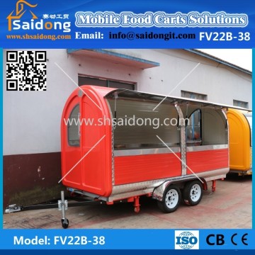 Newest design BBQ cart-kebab van-coffee cart trailer for sale coffee,snack food,crepe