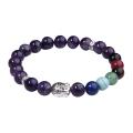 7 Chakra Gemstone Buddhism &amp; Buddha Alloy Amethyst Bracelet