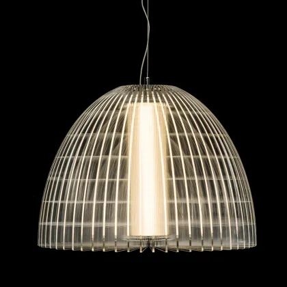 Chrome Metal Cage LED Pendant Lamp - Retro Lantern Nordic Lighting