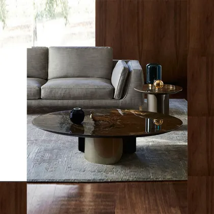 Nordic Industry Marble Wood Coffee Table