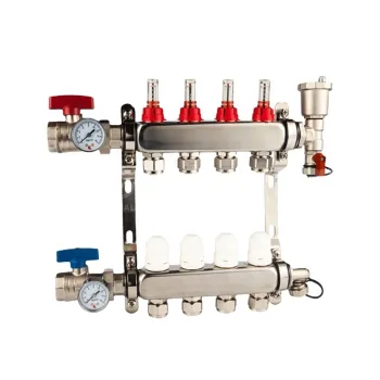 2-12 Loop Stainless Steel Underfloor Heating System with Water Manifold and Flow Meter