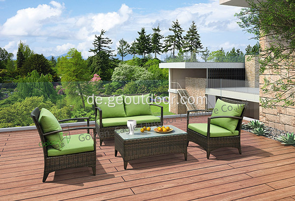 UV-Beständigkeit Weiden Gartenmöbel Sofa Set