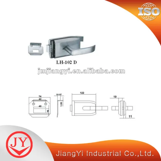 Glass sliding door lock for office