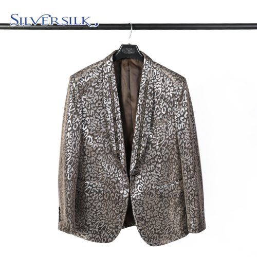 Dance leopard print soft mens stylish blazers suit