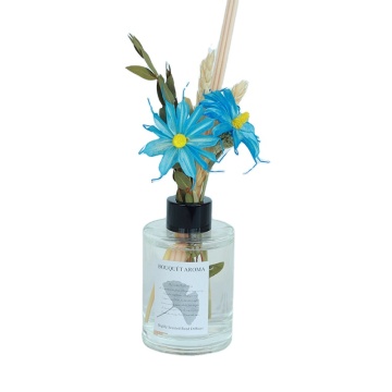 Round Bottle Reed Diffuser พร้อมดอกไม้ช่อดอกไม้