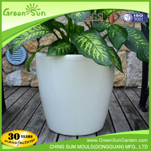 Large outdoor round flower box