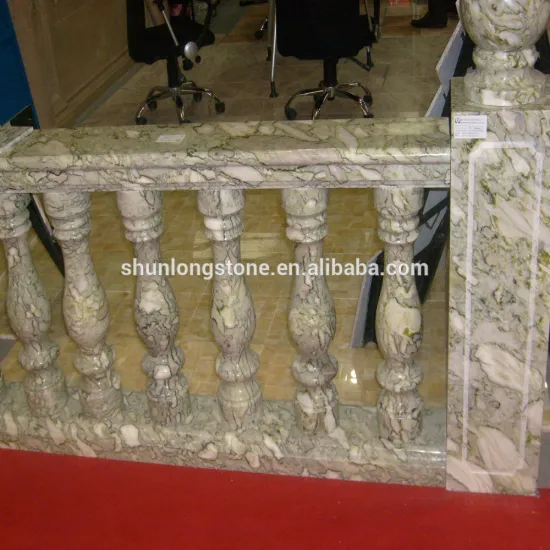green marble balustrade & handrail,stone railing
