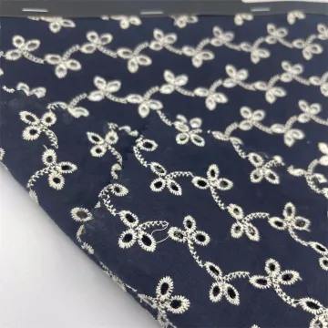 100%cotton floral eyelet cutout embroidry fabric