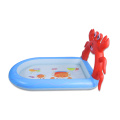 Crab-patterned sprinkler inflatable pool