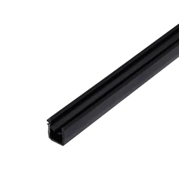 Black Flexible PVC Rubber Protective U-Strip - 10 Slot Cover