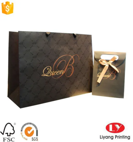 Elegant Stamping Logo Paper Gift Bag Wholesale