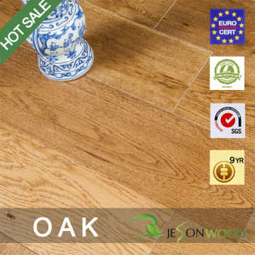 Multi-layered Engineered White Oak hardwood flooring flat/handscraped/brushed surface