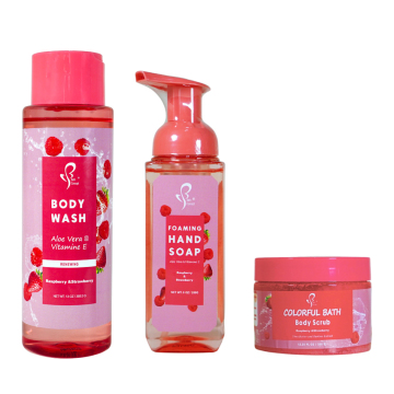 OEM Natural Roseberry Scent Bath Gift Set