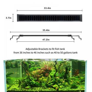 Éclairage LED du réservoir de poisson d&#39;aquarium bleu blanc