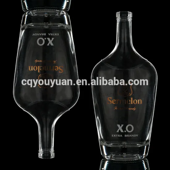 Food Grade 700 ML Clear Glass Bottles Flasks Large Tequila Glass Bottle