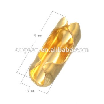 hot sale gold coloured plated ball chain clasps for rope necklaces