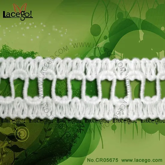 Fashion Bridal White Cotton Crochet Lace Trim