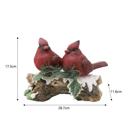 Red Bird Cardinal Solar Lights - Home Decor & Outdoor Christmas Decor