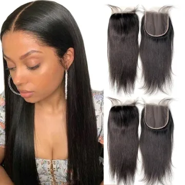 Brazilian human hair weave straight hair with closure