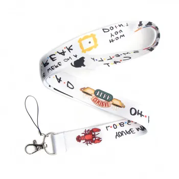 CA249 Wholesale 20pcs/lot Friends TV Keychain Lanyards Id Badge Holder ID Card Pass Mobile Phone USB Badge Holder Key Strap 1pcs