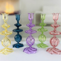 Nordic Vintage Tall Crystal Colored Flower Vases