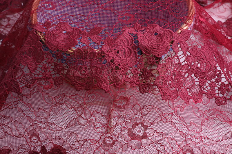 Nylon Lace Mesh Embroidery Fabric