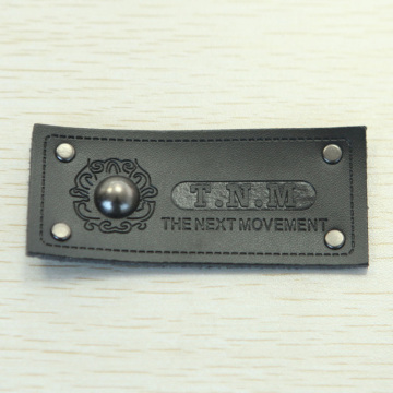 Black Real Leather with 4 Button Pressed