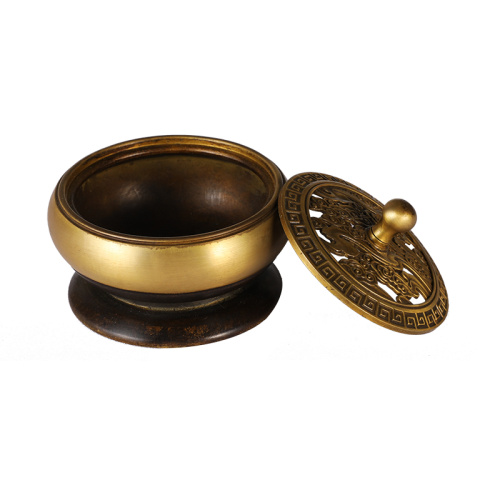 Tibetan Singing Bowl Set Brass plate incense burner indoor sandalwood tea ceremony agarwood mosquito coil box Supplier