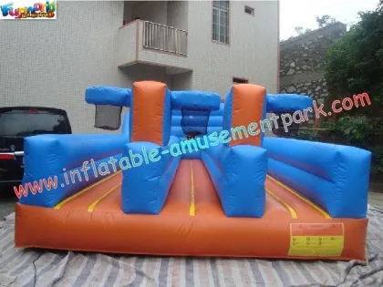 Pvc Inflatable Bungee Run Triple Lane,three Laneinflatable Sports Games Bungee